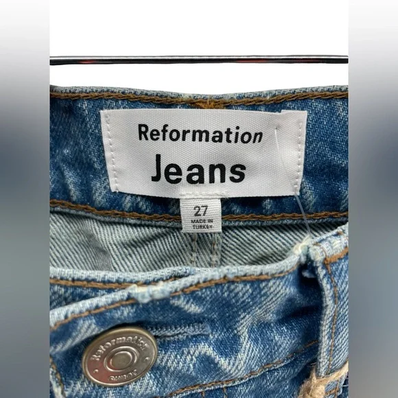 Reformation Blue Flare & Wide Leg Jeans - Picture 3 of 6